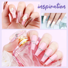 SAVILAND nail forms and false tips laid out for DIY extensions.