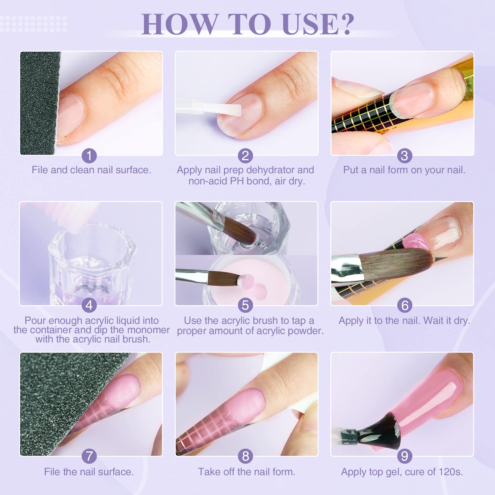 SAVILAND nail forms and tools kit for beginners