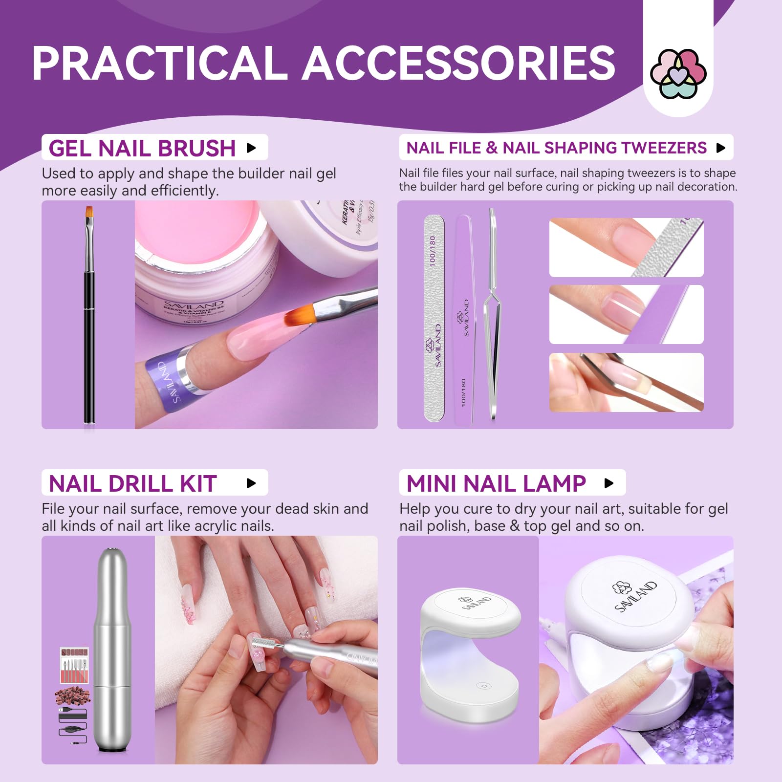 SAVILAND nail forms and tools for clean prep and precise shaping