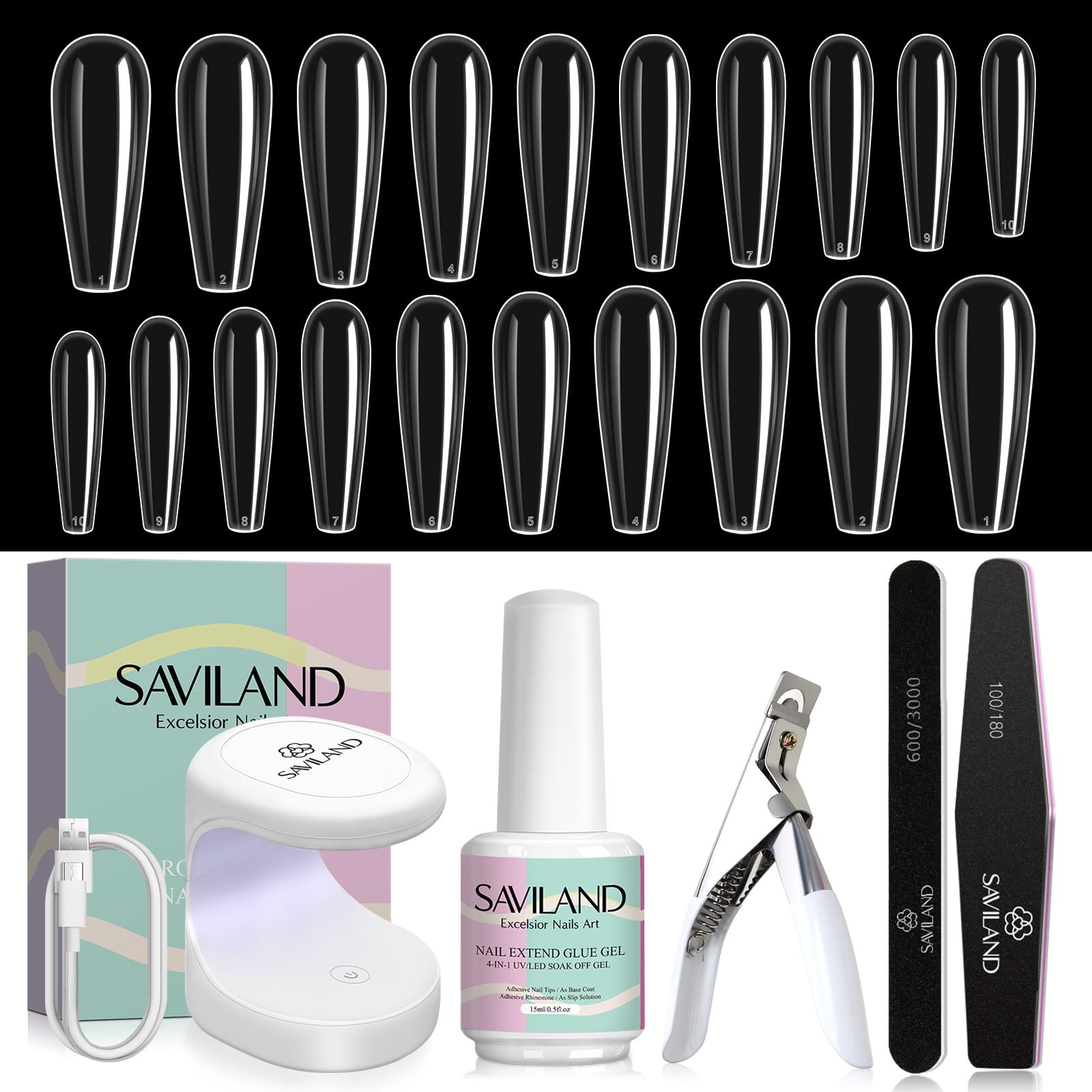 SAVILAND nail-kit-beginners-pack ideal for at-home manicures.