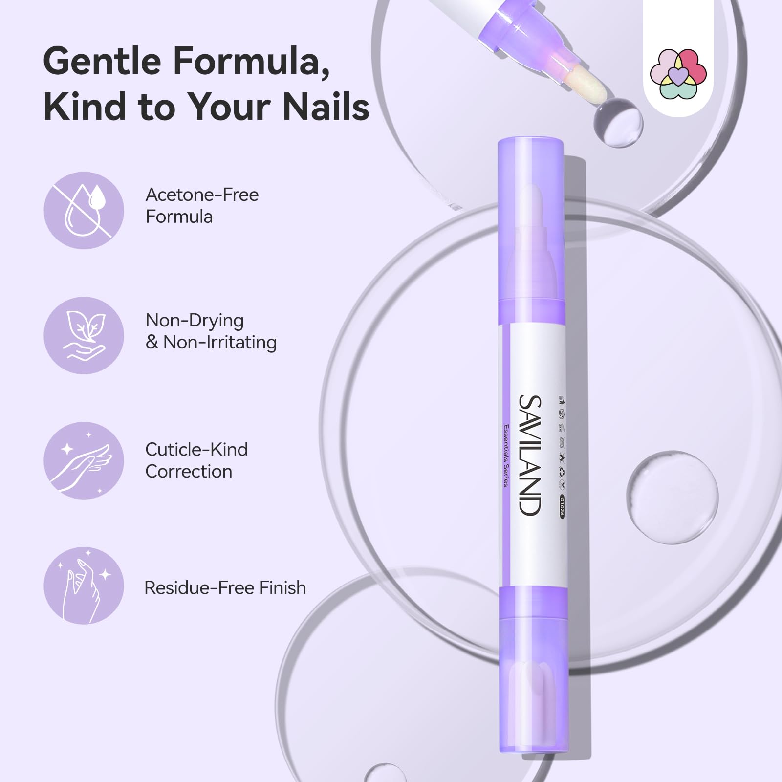 SAVILAND Nail Polish Corrector Pen on-the-go travel-ready design.