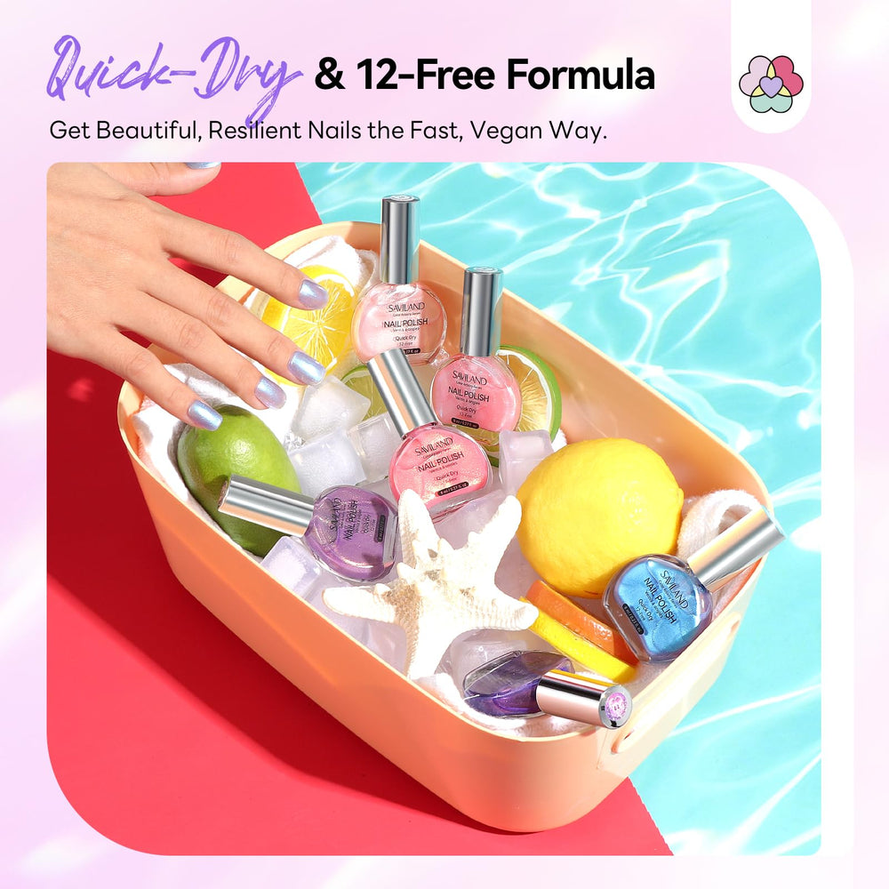 Long-wear SAVILAND polish stands up to daily activities for up to seven days