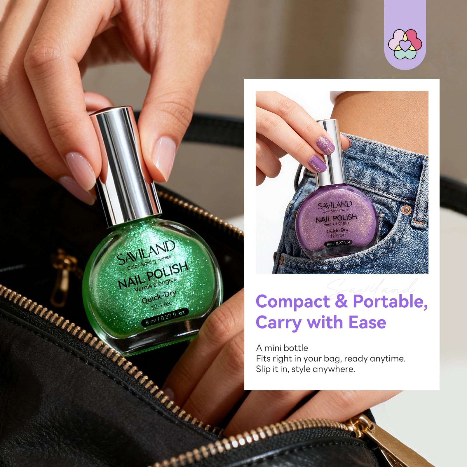 SAVILAND Mermaid shades swatches offer versatile colors for any occasion.