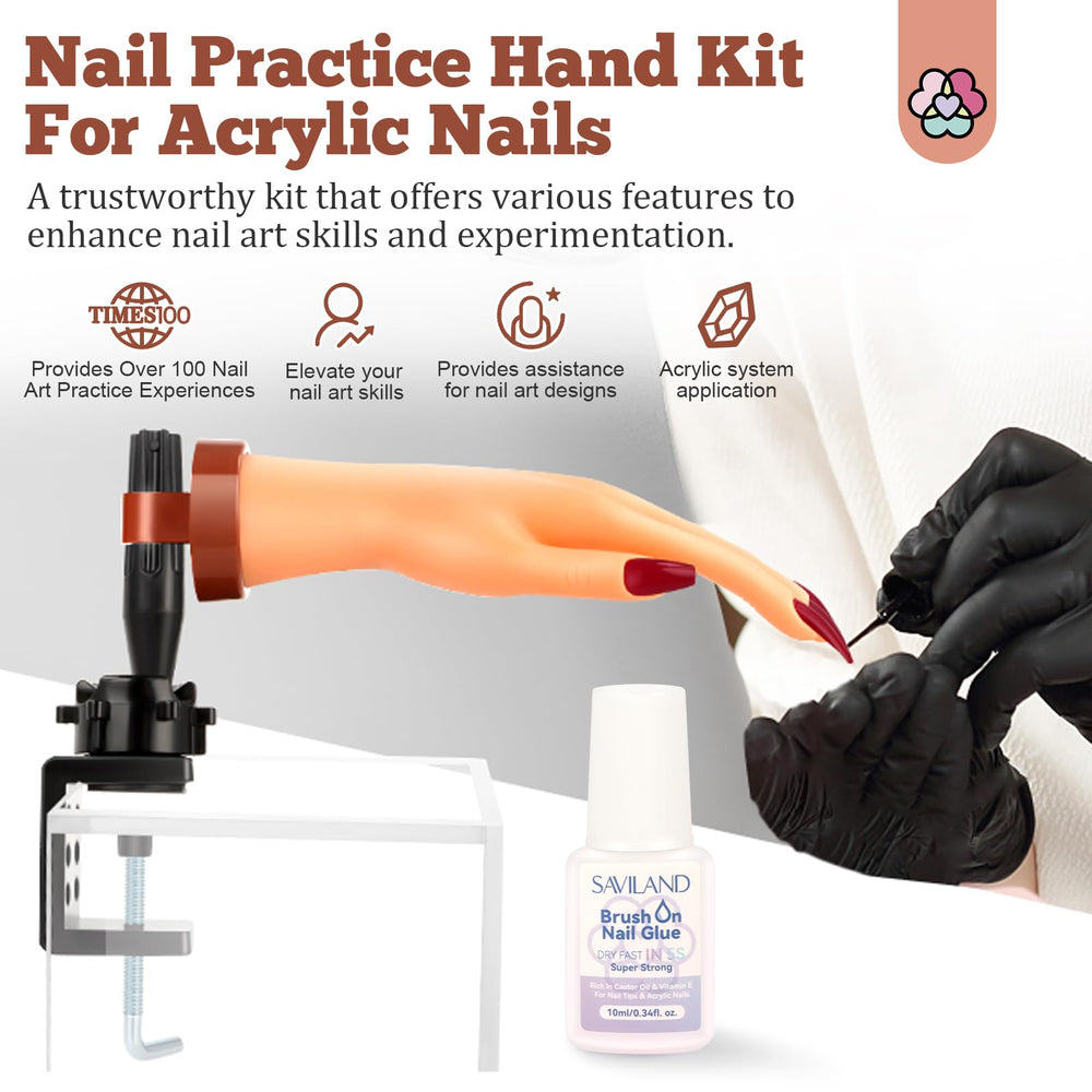 SAVILAND 120 nail tips provide diverse sizes for versatile practice
