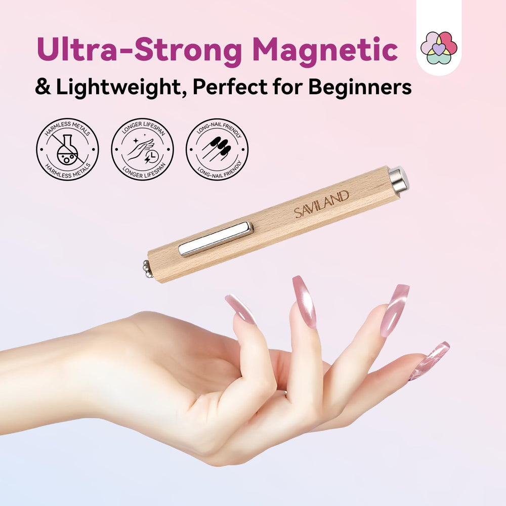 SAVILAND Neodymium magnet with wood handle ensures comfortable grip.