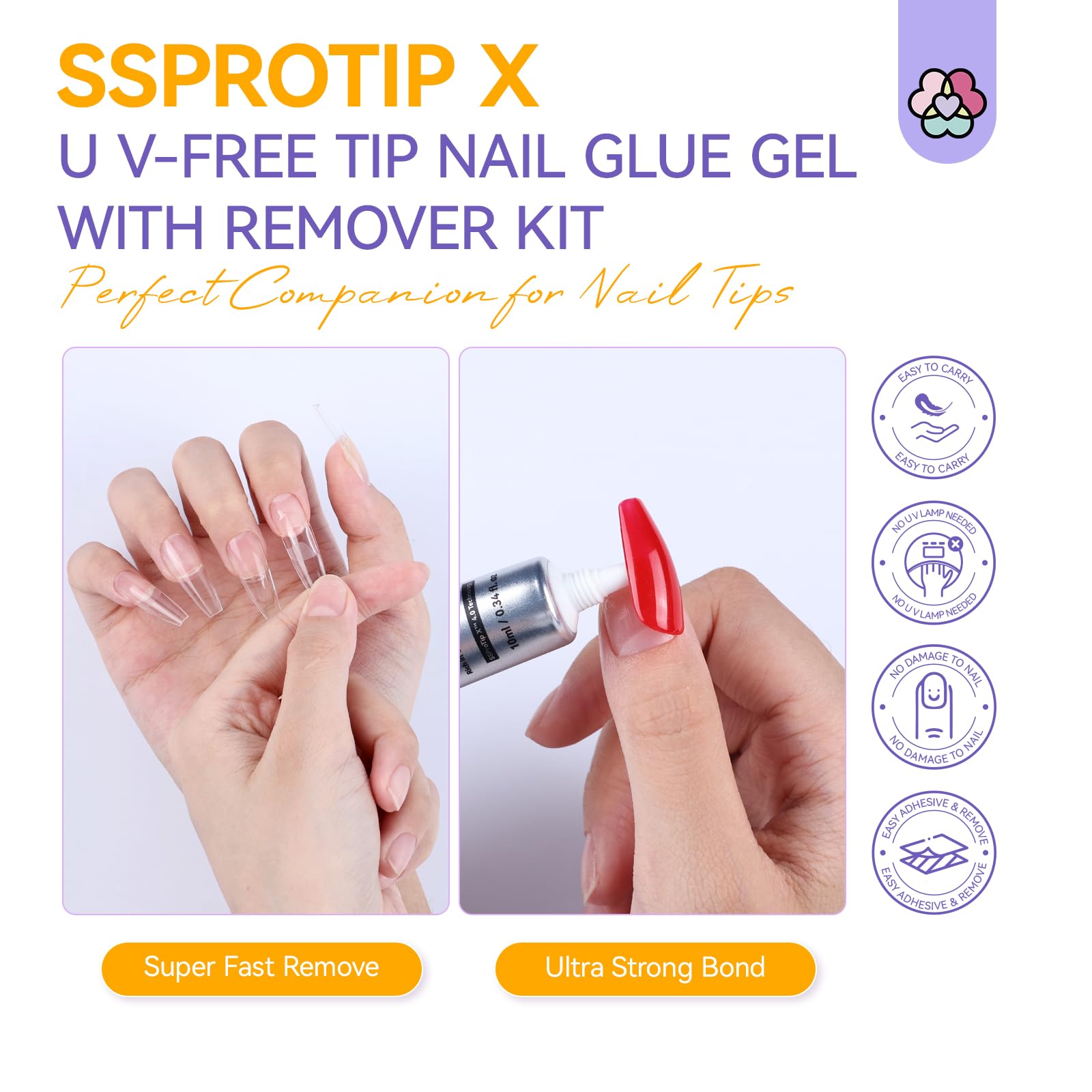 SAVILAND no-mess adhesion tubes ensure clean, quick use.