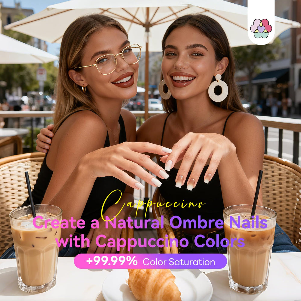 SAVILAND ombre and French tips in cappuccino palette for versatile design