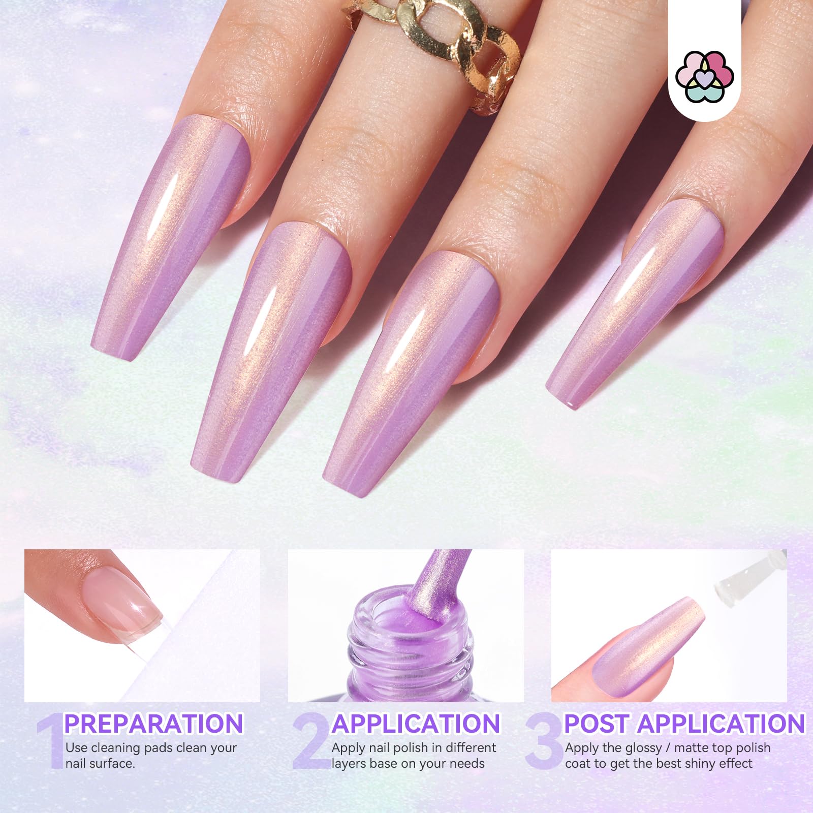 SAVILAND pearl shades swatches reveal shifting holographic effects in bright lighting
