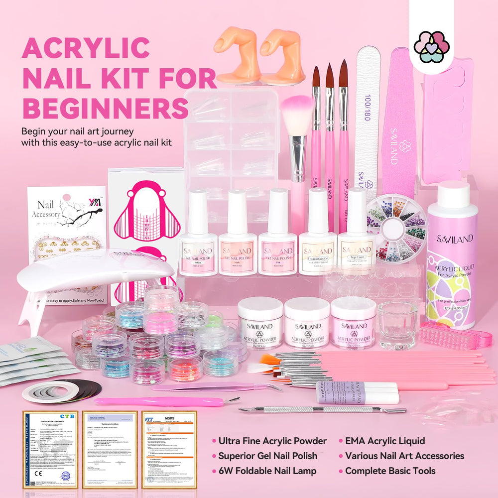 SAVILAND three-color powder set in pink white clear for versatile looks