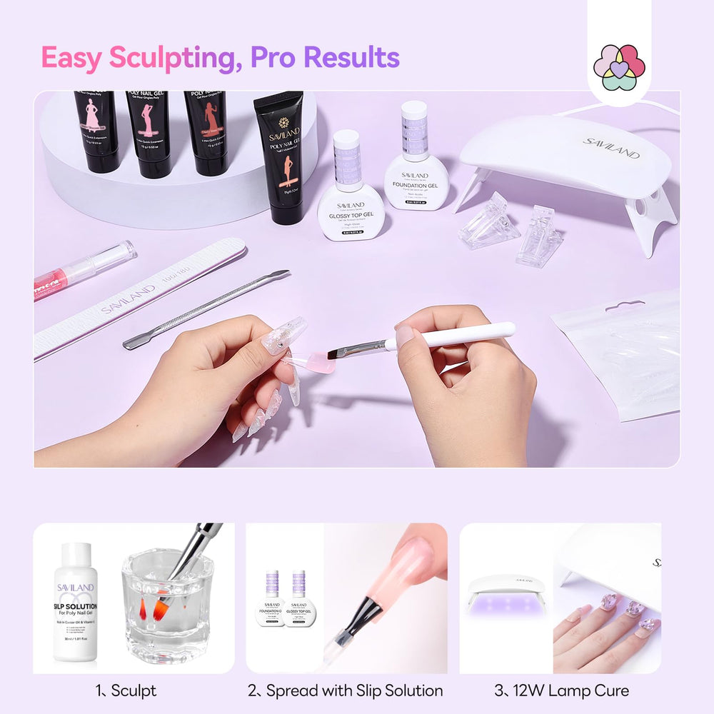 SAVILAND premium tool set for precise gel application and shaping.