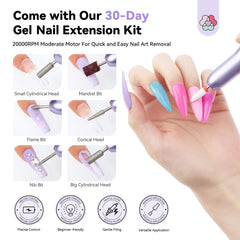 SAVILAND Pro Gel Nail Kit mini dual-light lamp speeds curing at home