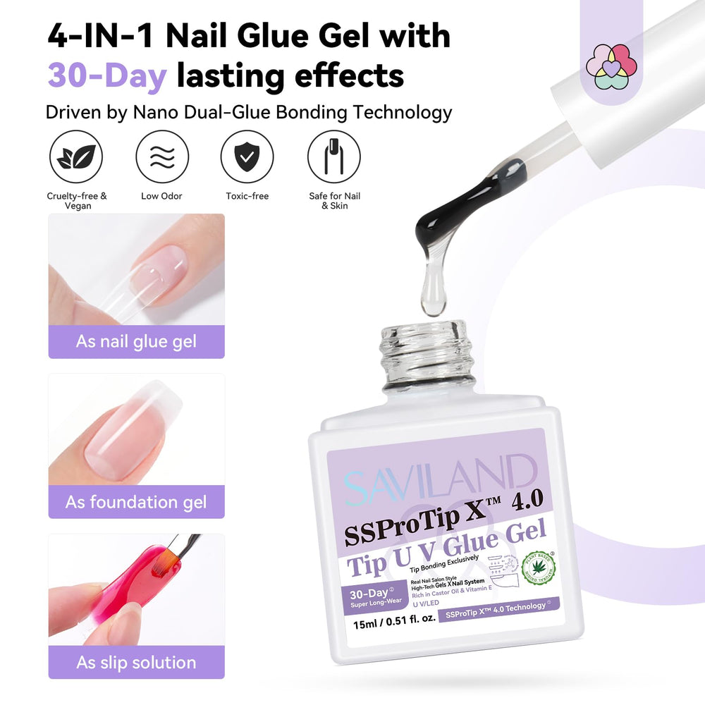 SAVILAND Pro Gel Nail Kit nail file for smooth prep and edges