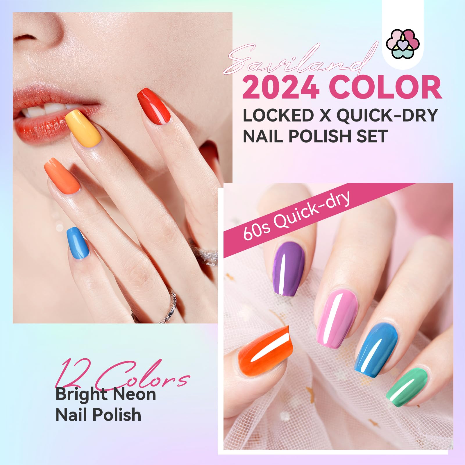 SAVILAND quick dry polish set ready for easy nail art