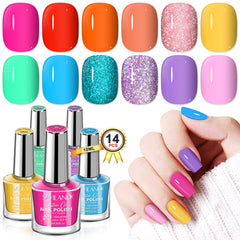 SAVILAND neon pink nail polish for vibrant summer manicure