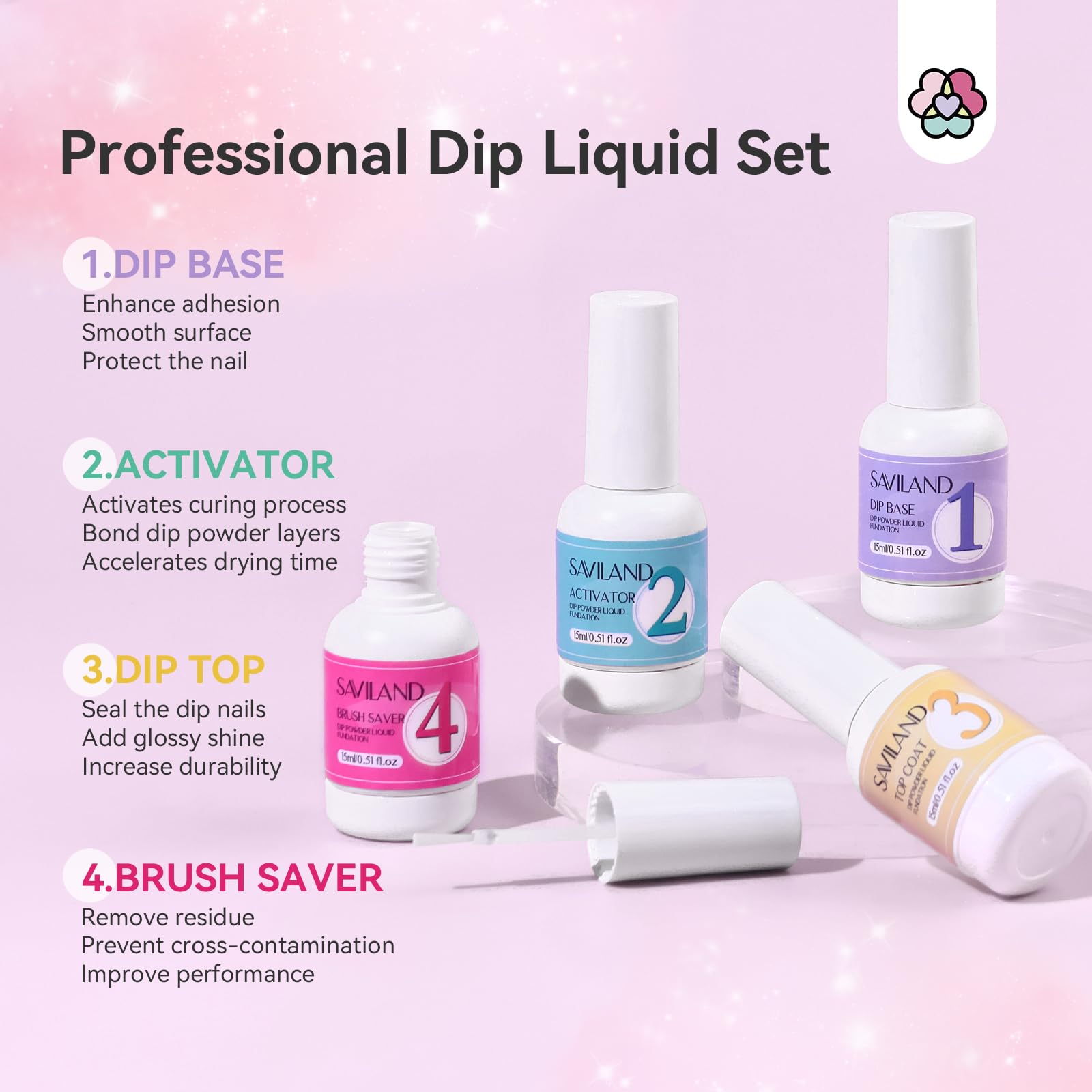 SAVILAND replacement nail brushes for precise application
