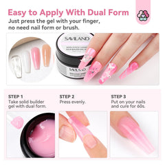 SAVILAND solid gel enables precise, mess-free nail extensions and art.