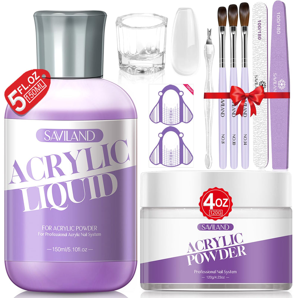SAVILAND acrylic nail starter kit overview for at-home use