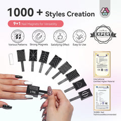 SAVILAND magnetic nail art tool provides precision for intricate cat eye designs.