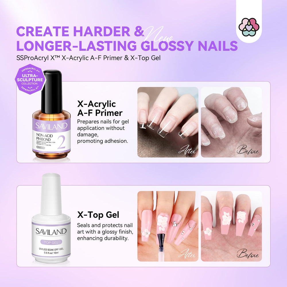 SAVILAND Top Gel delivers a glossy, long-lasting finish.