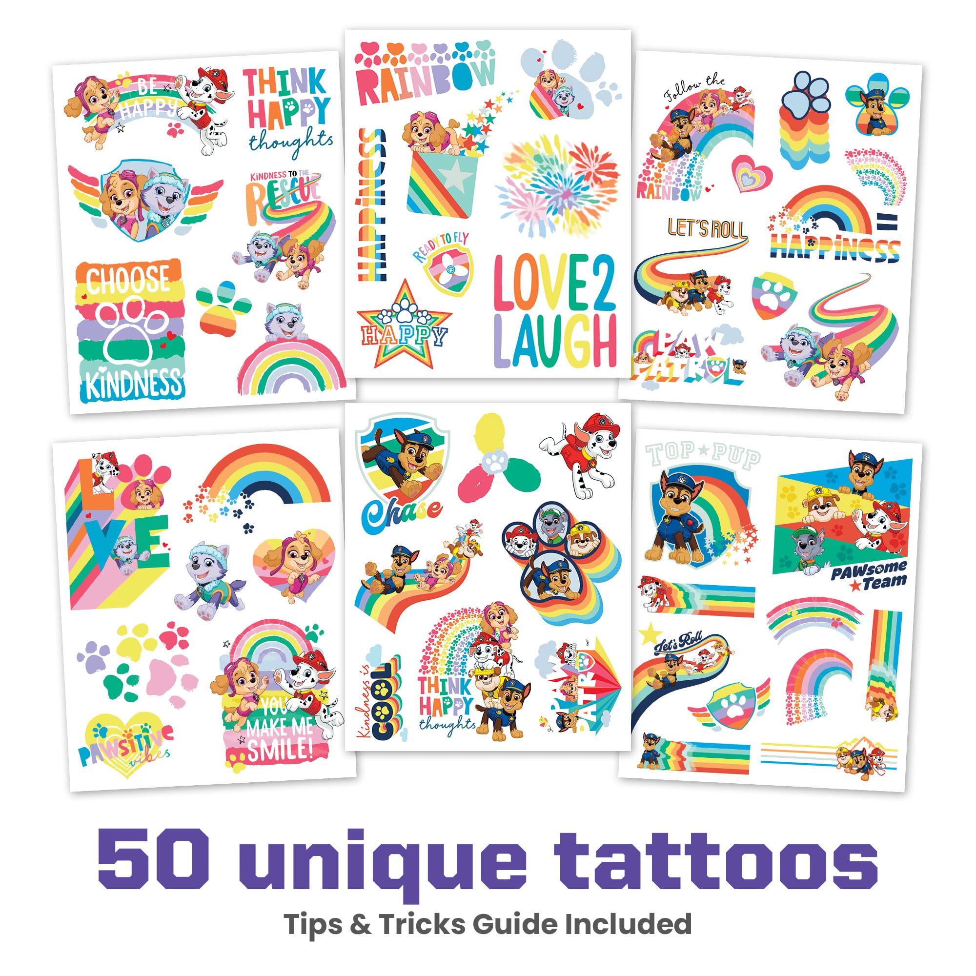 Sky tattoo on arm from Savvi Paw Patrol designs for quick, mess-free playtime.
