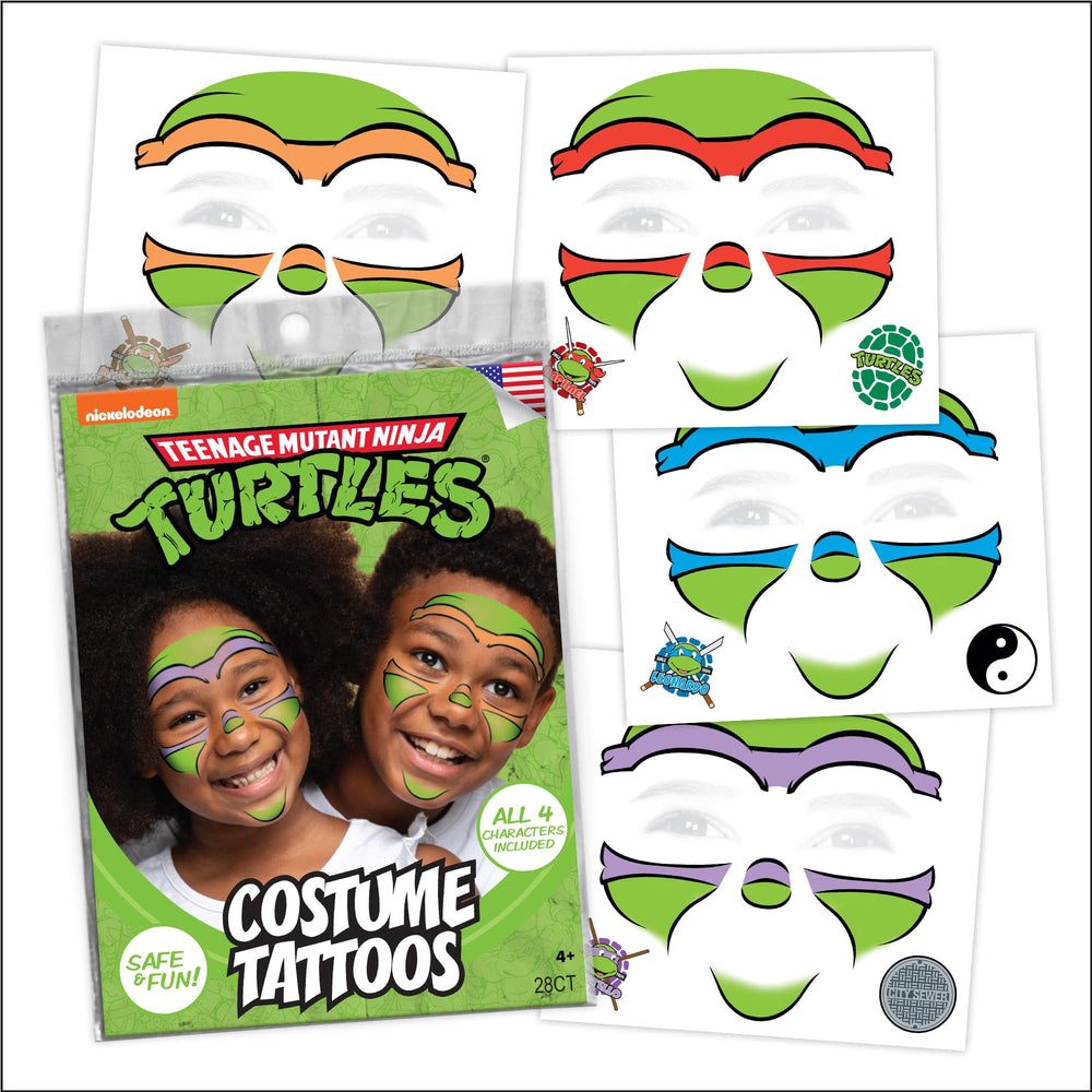 Savvi TMNT face tattoo of Leonardo for quick, kid-friendly costume accent.