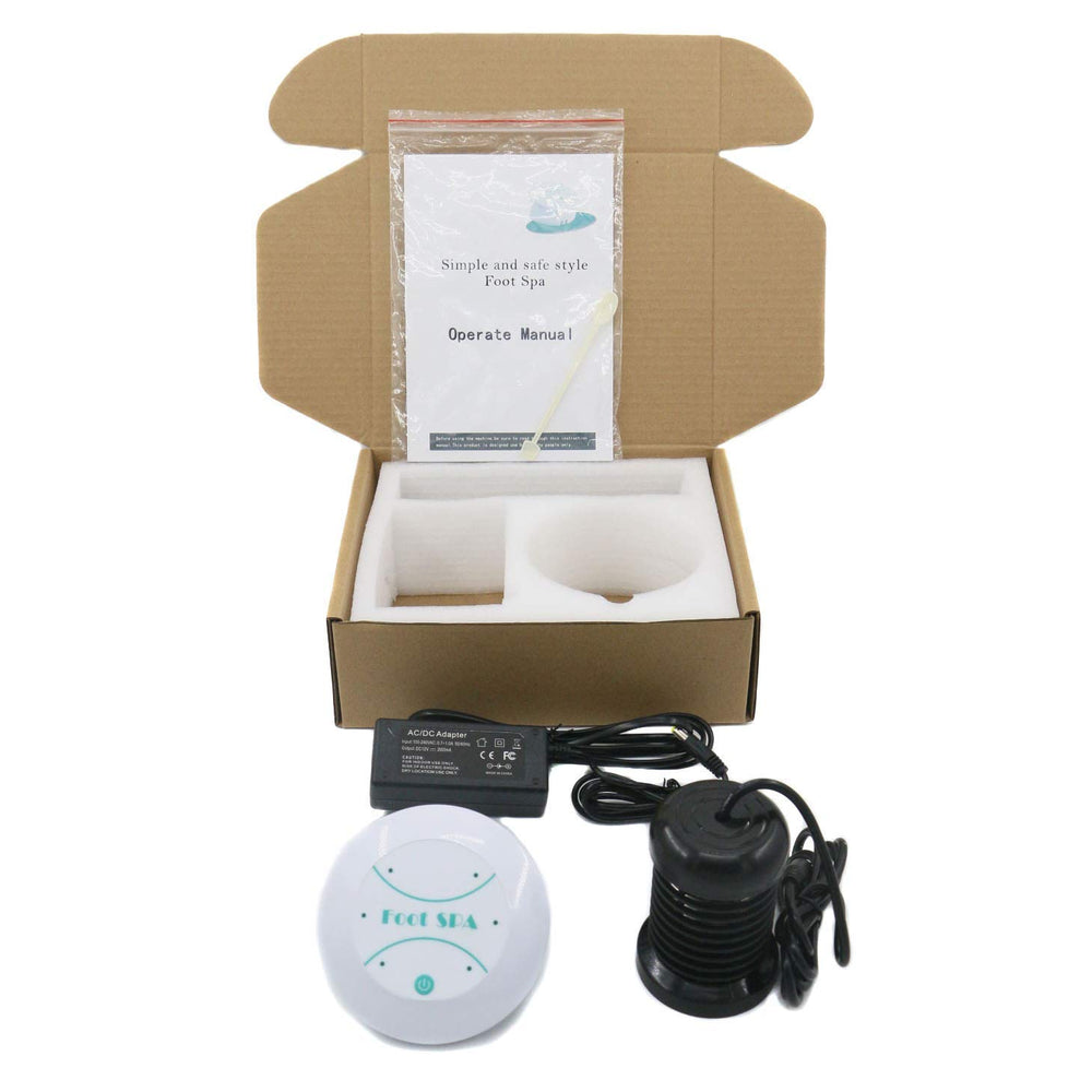 Saweyona compact home spa setup on a clean countertop.
