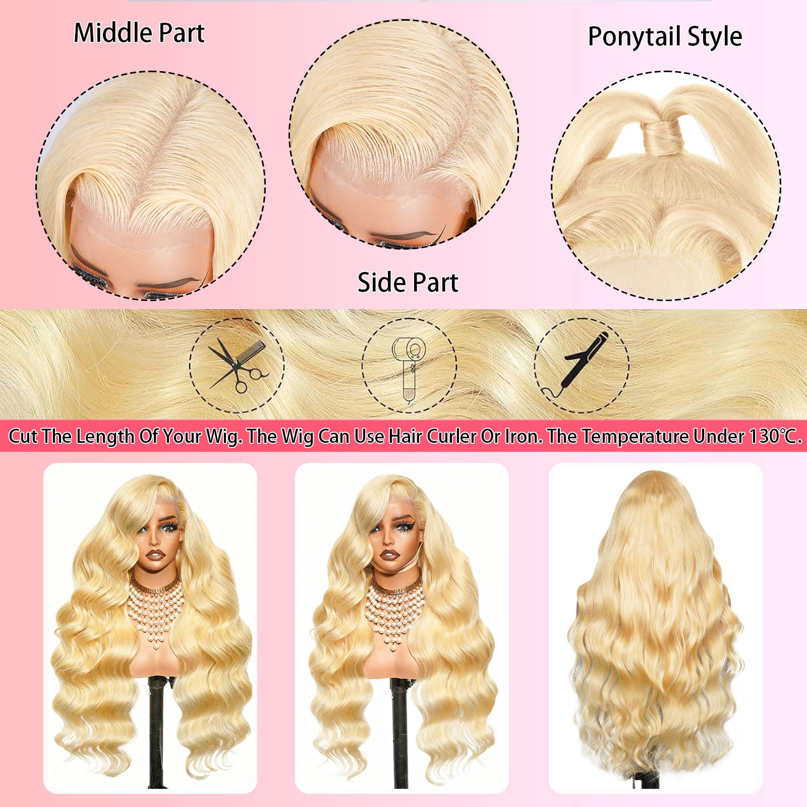 SBDSBD pre-plucked wig with baby hairs for a natural edge.