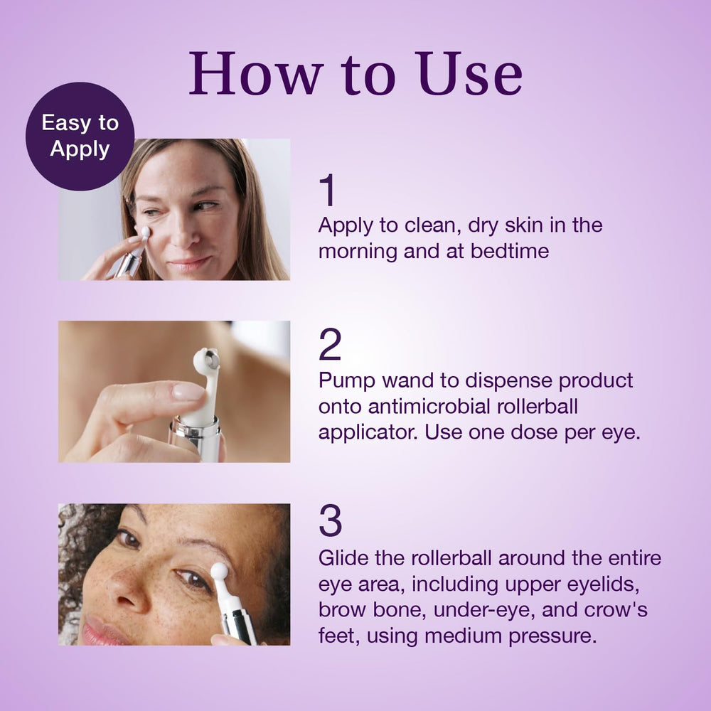SBLA Eye Lift Wand near under-eye area indicating puffiness reduction
