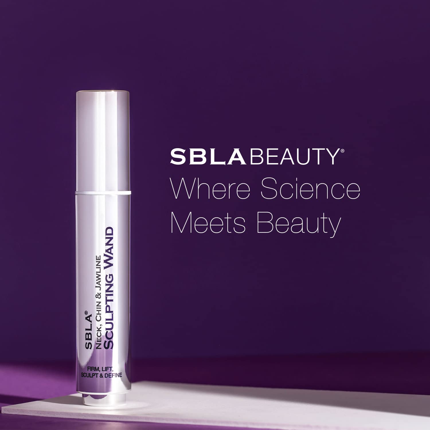 SBLA packaging box emphasizing compact daily care routine