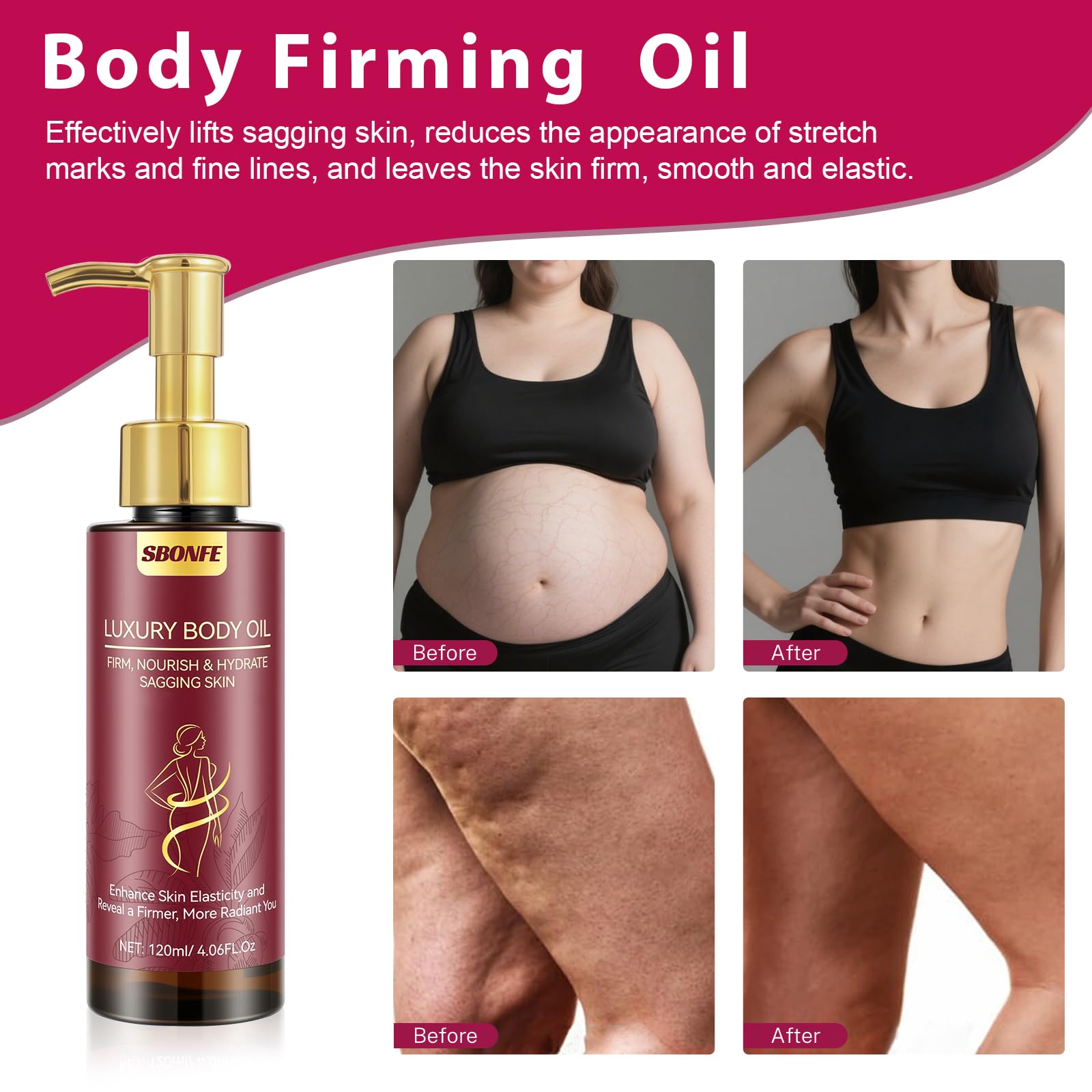 SBONFE Body Firming Oil after shower on damp skin