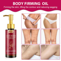 SBONFE Body Firming Oil with rosehip oil nourishes and smooths dry areas