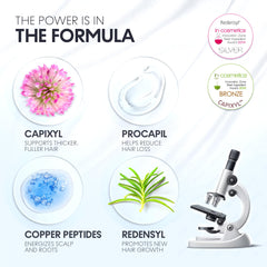 Scalp Delivery AM-PM set bottle display emphasizing dual-action growth support.