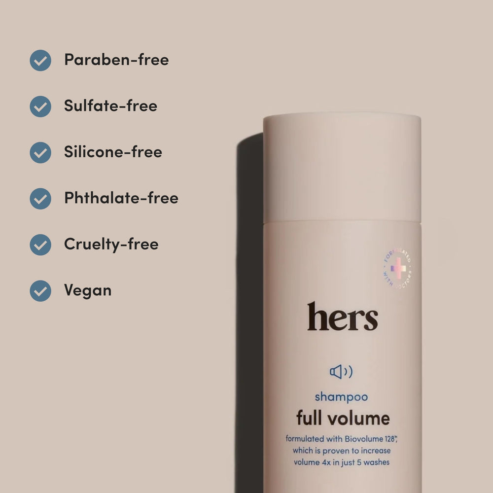 scalp massage with hers full volume shampoo lather during wash