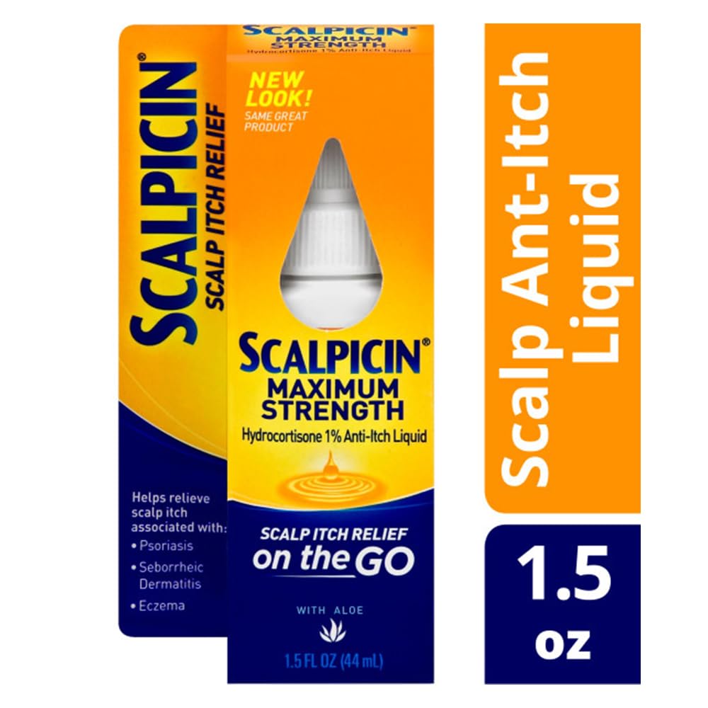 Scalpicin Max Strength anti-itch cream close-up showing targeted relief.