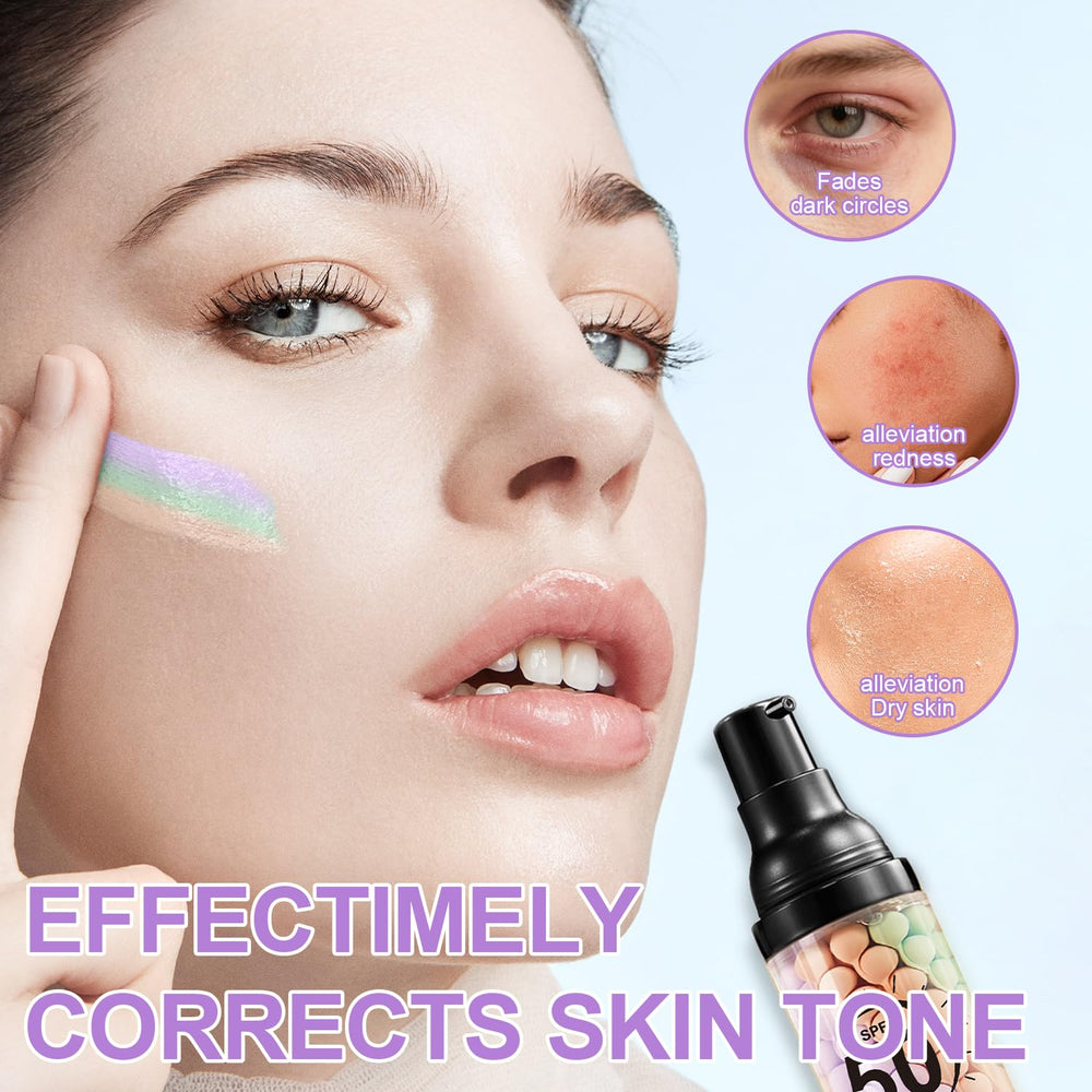 Scarman color correcting shades on skin illustrate natural makeup finish