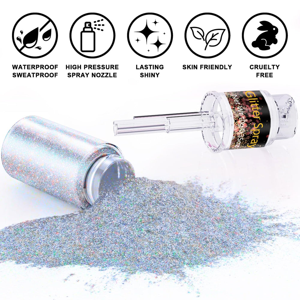 Scarman Glint-Rainbow arm-shoulder glow highlights long-lasting sparkle on skin.