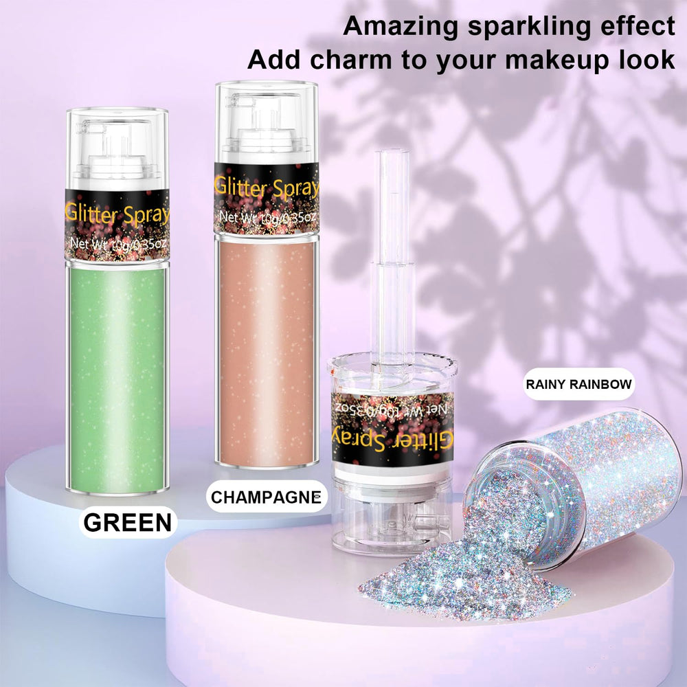 Scarman Glint-Rainbow body glitter delivers radiant skin shine in any lighting.