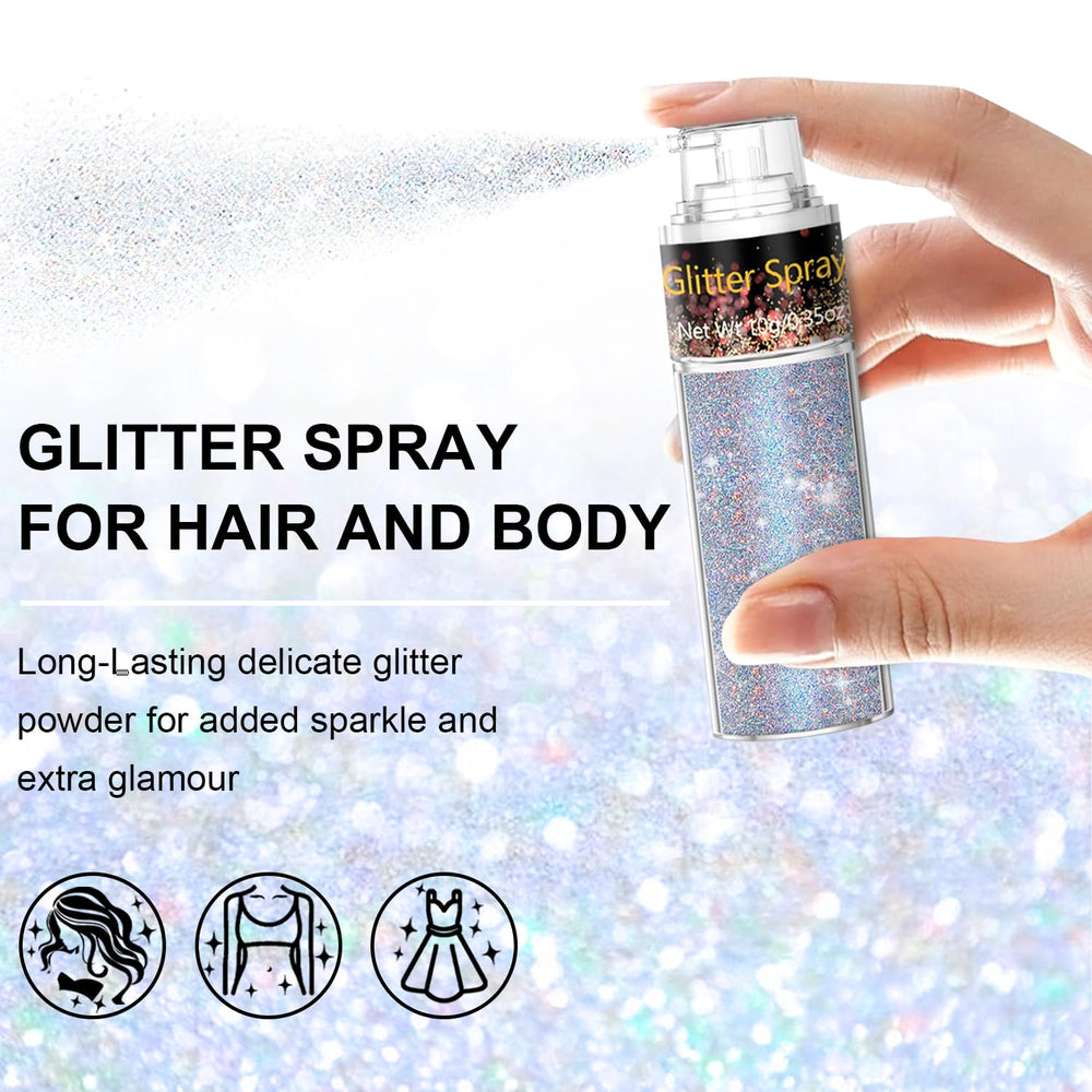 Scarman Glint-Rainbow hair glitter adds visible shimmer for festival-ready looks.