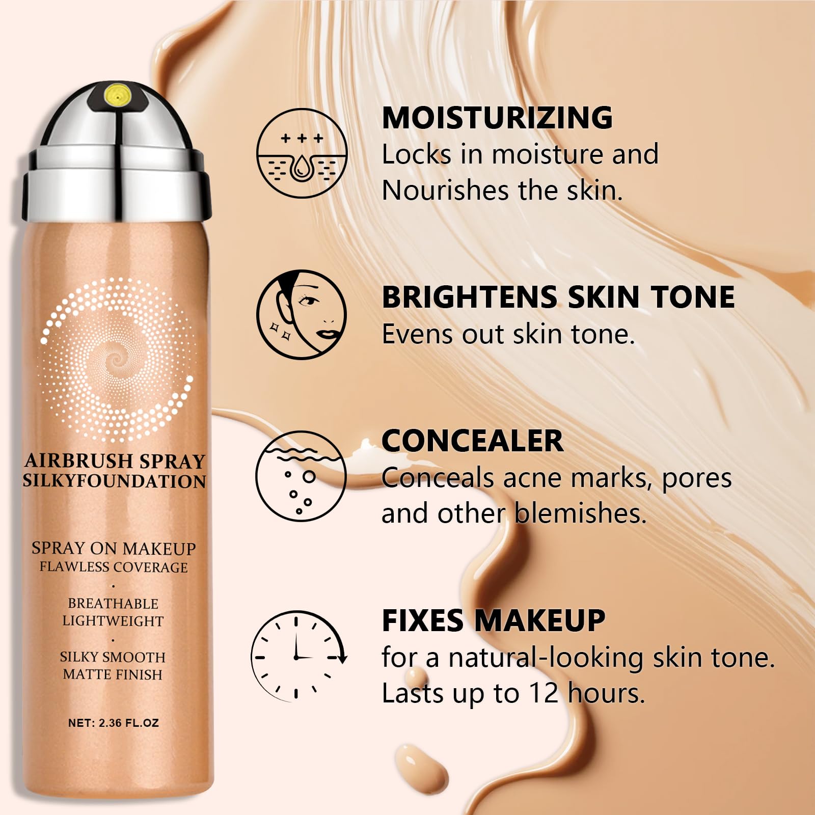 Scarman makeup sponge applying foundation for smooth coverage