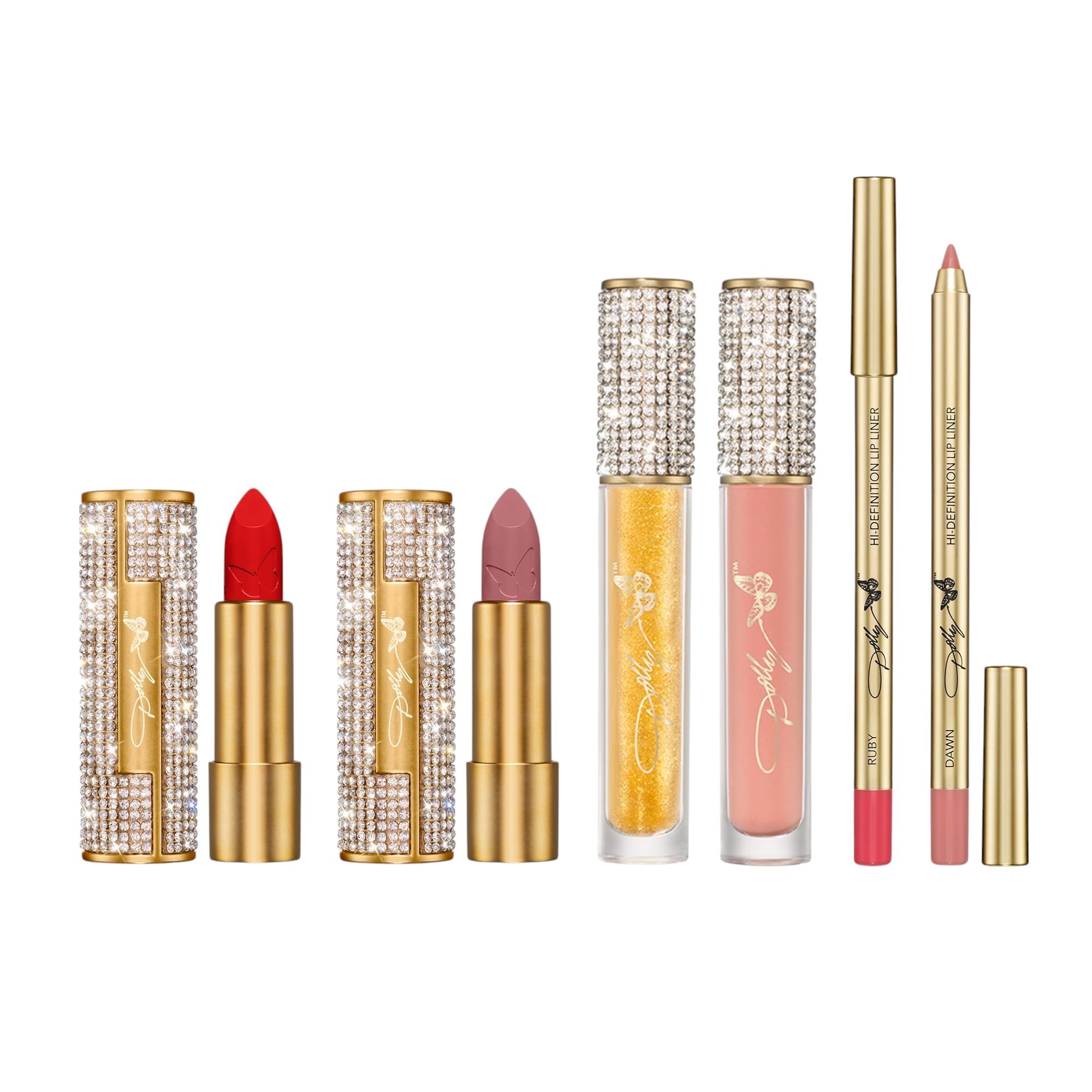 SCENT BEAUTY Dolly Beauty Lip Bundle Heaven's Kiss Jolene Red lipstick with satin finish