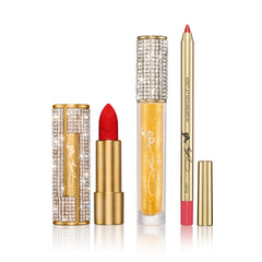 SCENT BEAUTY Dolly Jolene Red lipstick on a chic vanity for a bold, lasting color