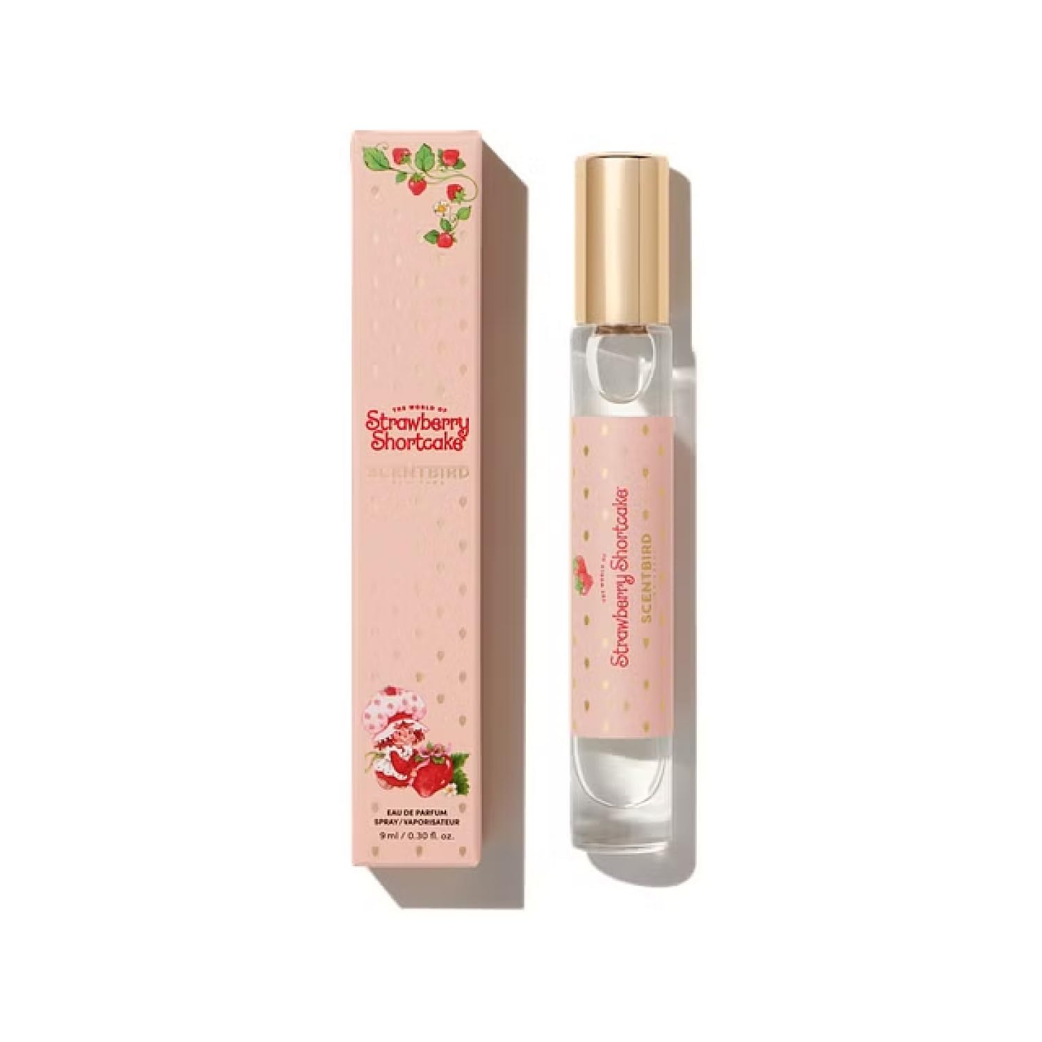Scentbird Strawberry Shortcake bottle closeup showing a fruity everyday fragrance.