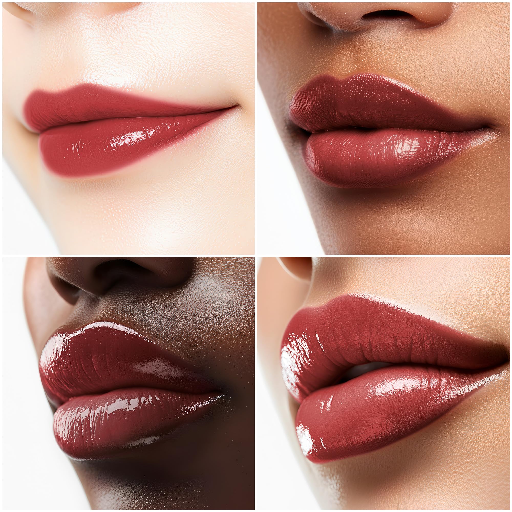 SCENT BEAUTY Heaven's Kiss lips after application with hydrating satin finish