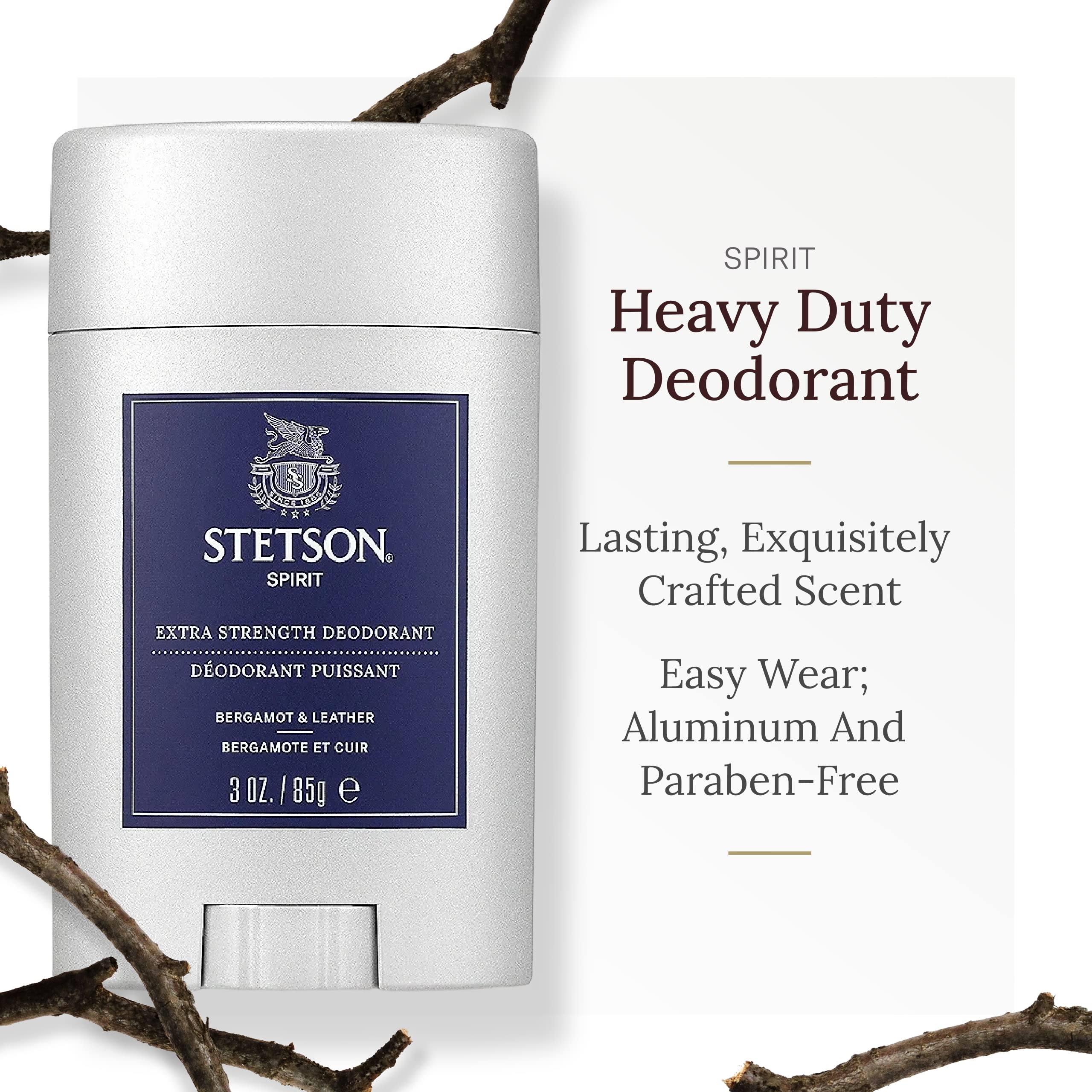 SCENT BEAUTY Stetson three-pack deodorant for grooming kit