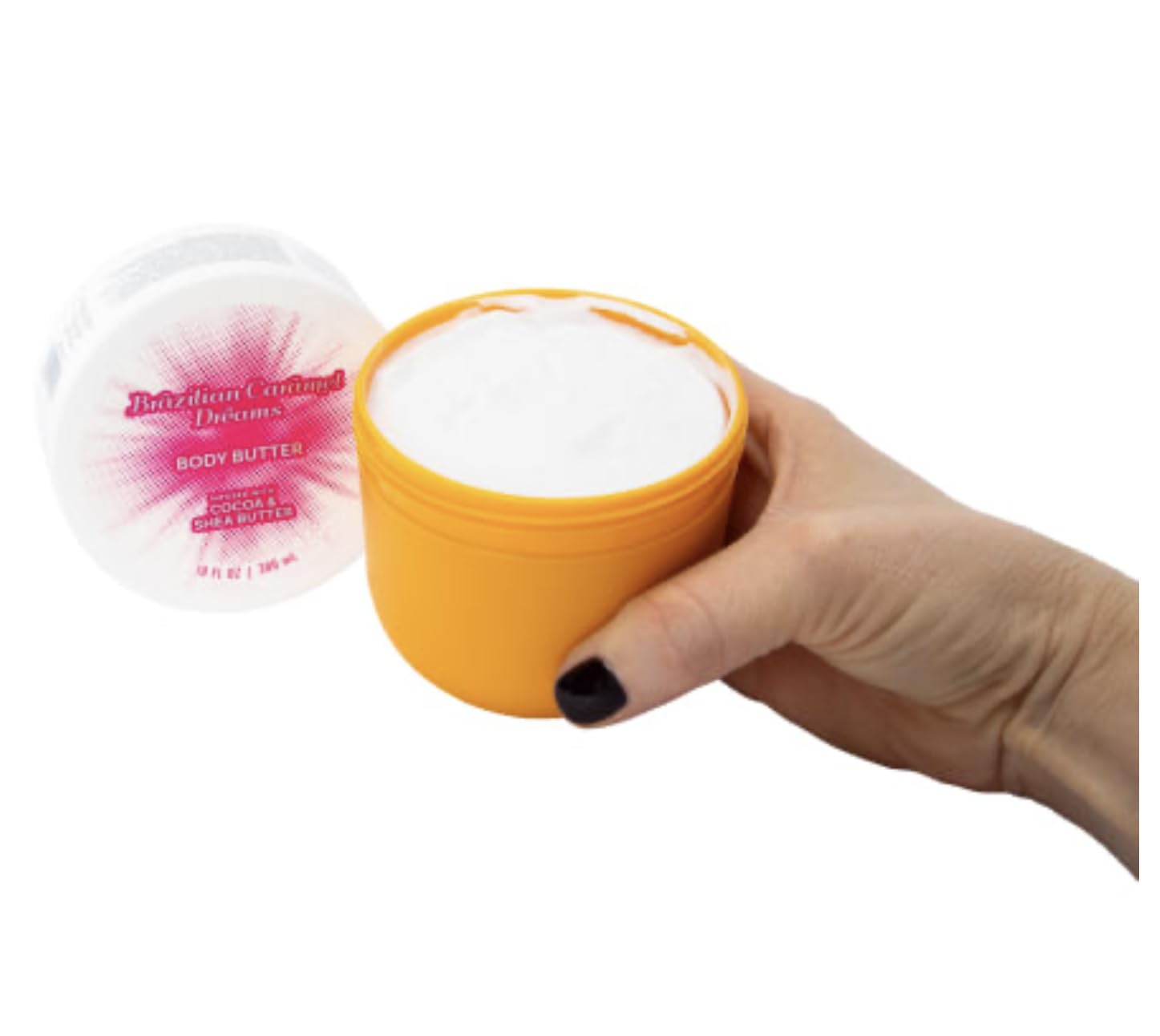 Close-up of Solar Flare Body Butter being rubbed into skin for lasting moisture.