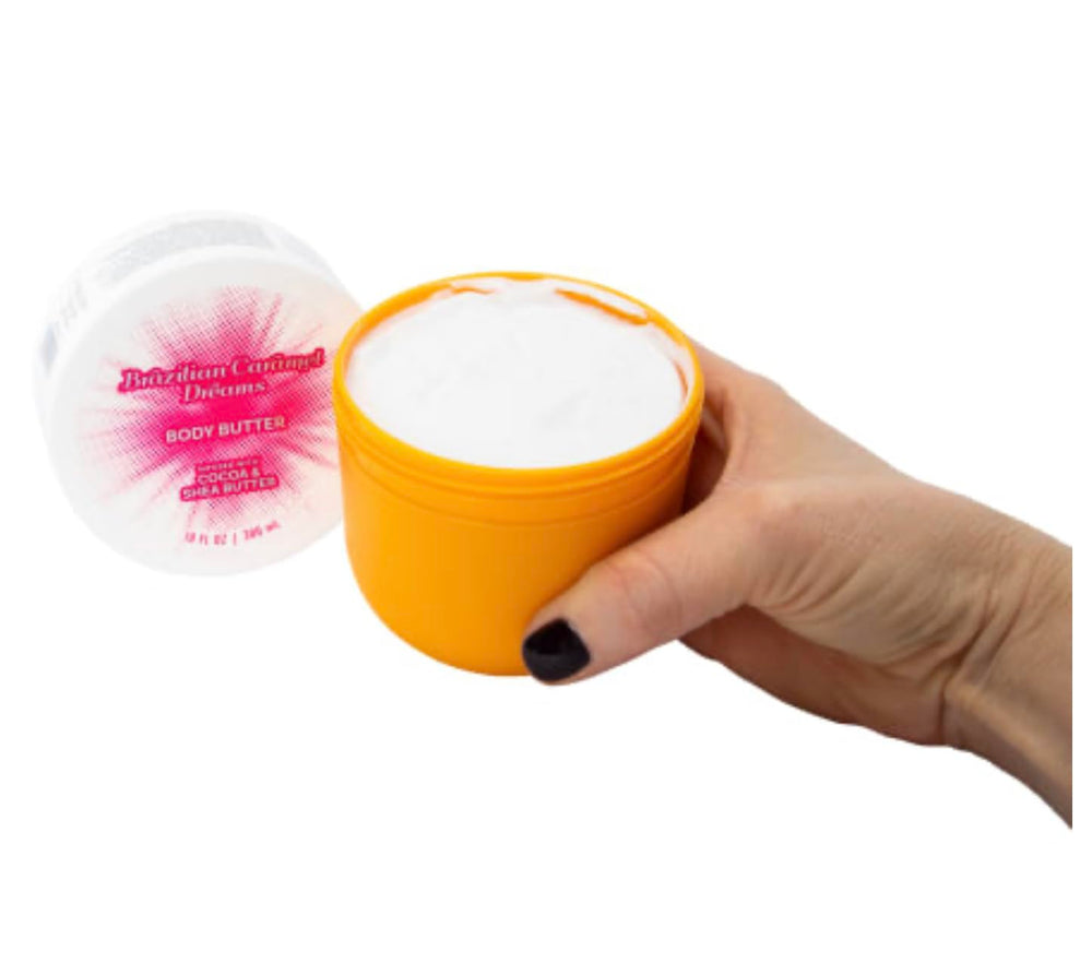 Close-up of Solar Flare Body Butter being rubbed into skin for lasting moisture.