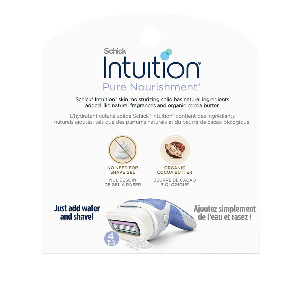 Schick Intuition Pure Nourishment moisturizing bar with cocoa butter.