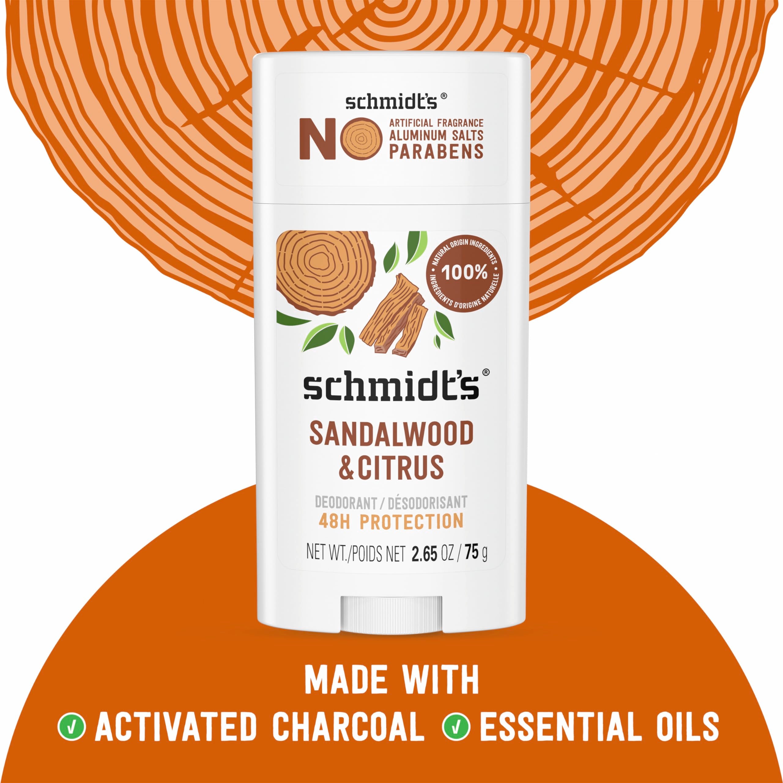 Schmidt's application shows 1–2 swipes for all-day protection.