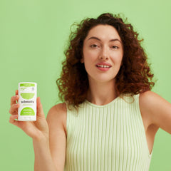 Schmidt's Bergamot + Lime application technique demonstrates 1–2 swipes for protection