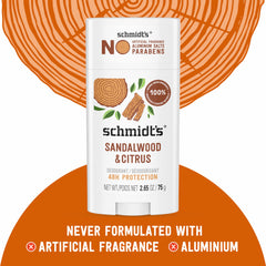 Schmidt's coconut and jojoba oils nourish skin while neutralizing odor.